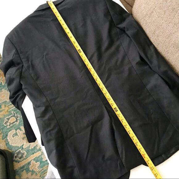 Brooks Brothers 346 Stretch Men's 43L Black 100% Wool 2 Button Blazer Jacket - Picture 9 of 9